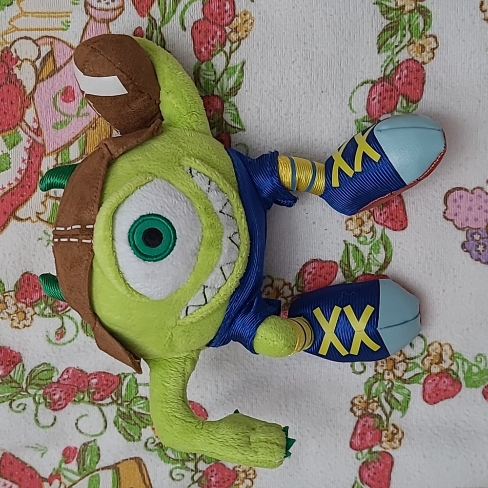 Disney Pixar Monsters Inc Mike Wazowski Football Player Plush